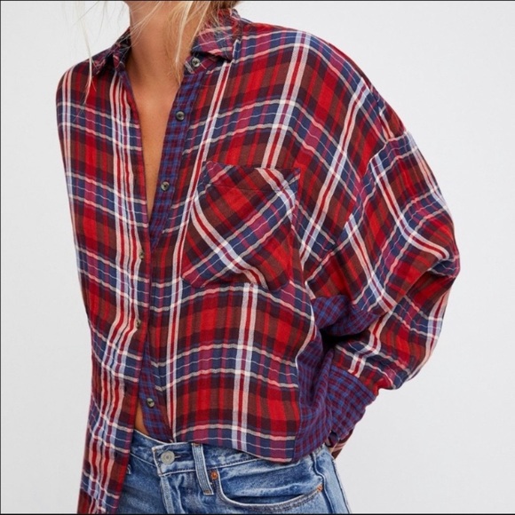 Free People One of the Guys Oversized Buttondown - Picture 3 of 12